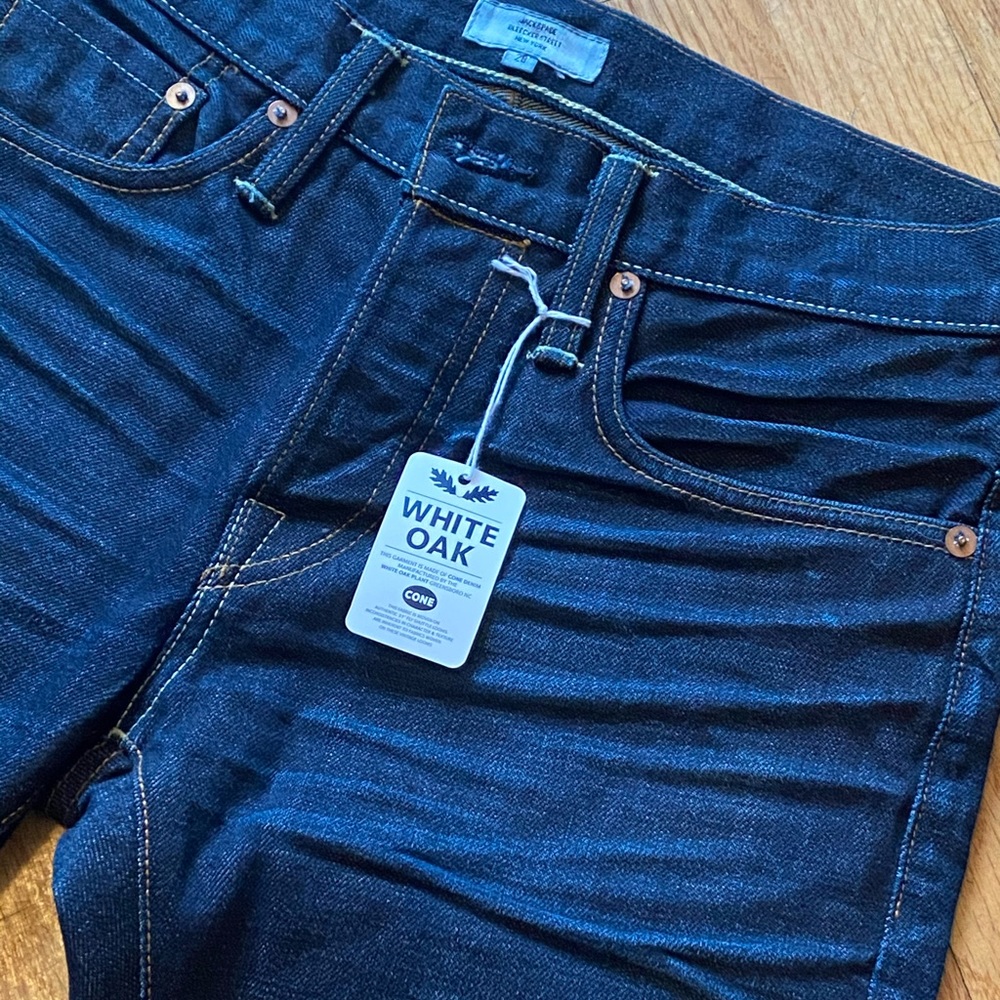 Brand new Jack Spade RAW Denim jeans white oak